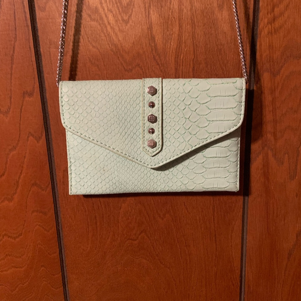 Danielle Nicole mint green leather purse/ clutch